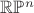 $\mathbb R\mathbb P^n$