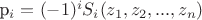 p_i=(-1)^iS_i(z_1, z_2, ... , z_n)