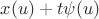 $x(u)+t\psi(u)$
