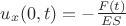 $u_x(0,t)=- \frac {F(t)} {ES}