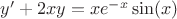 $y'+2xy=x e^{-x}\sin(x)$