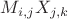 $M_{i,j}X_{j,k}$