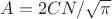 $A = 2CN/\sqrt{\pi}$ $A = 2CN/\sqrt{\pi}$