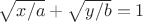 $\sqrt{x/a} + \sqrt{y/b} = 1$