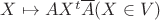 $X \mapsto AX^t\overline{A} (X \in V)$