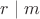 $r \mid m$