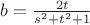 $b=\frac{2t}{s^2+t^2+1}$