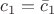 $c_1=\bar c_1$