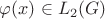 $\varphi(x) \in L_2(G)$
