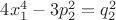 $4x_1^4-3p_2^2=q_2^2$