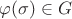 $\varphi(\sigma) \in G$