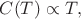 $C(T) \propto T,$