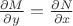$\frac{\partial M}{\partial y}=\frac{\partial N}{\partial x}$