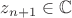 $z_{n+1}\in {\mathbb C}$