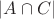 $|A \cap C| $