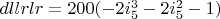 $dllrlr=200 (-2 i_5^3-2 i_5^2-1)$