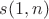 $s(1,n)$ $s(1,n)$