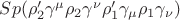 $Sp(\rho'_2 \gamma^\mu \rho_2 \gamma^\nu \rho'_1 \gamma_\mu \rho_1 \gamma_\nu)$