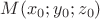 $M(x_0;y_0;z_0)$