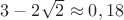 $3-2\sqrt{2}\approx 0,18$