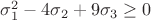 $\sigma_1^2 - 4\sigma_2 + 9\sigma_3 \geq 0$