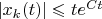 $|x_k(t)| \leqslant te^{Ct}$
