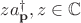 $z a^\dagger_{\mathbf p}, z\in\mathbb C$