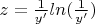 $z=\frac{1}{y'}ln(\frac{1}{y'})$