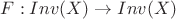 $F: Inv(X) \rightarrow Inv(X)$
