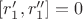 $[r_1',r_1'']=0$
