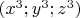 $(x^3;y^3;z^3)$