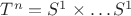 $T^n=S^1\times\ldots\rimes S^1$