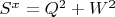 $S^x=Q^2+W^2$