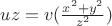 $uz = v(\frac{x^2 + y^2}{z^2})$