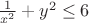 $\frac{1}{x^2} + y^2 \le6$