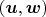 $(\boldsymbol u,\boldsymbol w)$
