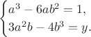 $$\begin{cases}
a^3 - 6ab^2 = 1, \\
3a^2b -4b^3 = y.
\end{cases}$$
