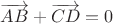 $\overrightarrow{AB}+\overrightarrow{CD}=0$