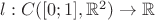 $l:C([0;1],\mathbb{R}^2)\to\mathbb{R}$