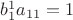 $b_1^1 a_{11} = 1$