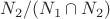 $N_2/(N_1 \cap N_2)$