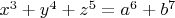 $x^3+y^4+z^5=a^6+b^7$