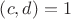 $\left( c,d \right)=1$
