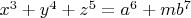 $x^3+y^4+z^5=a^6+mb^7$