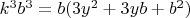 $k^3 b^3 = b(3y^{2} + 3yb + b^2)$