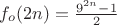 $f_o(2n)=\frac{9^{2n}-1}2$