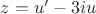 $z=u'-3iu$