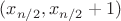 $(x_{n/2},x_{n/2}+1)$