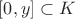 $[0,y] \subset K$