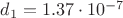 $d_{1}=1.37\cdot 10^{-7}$